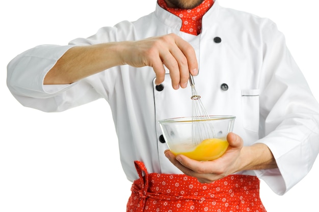 Kucharz przygotowujący danie